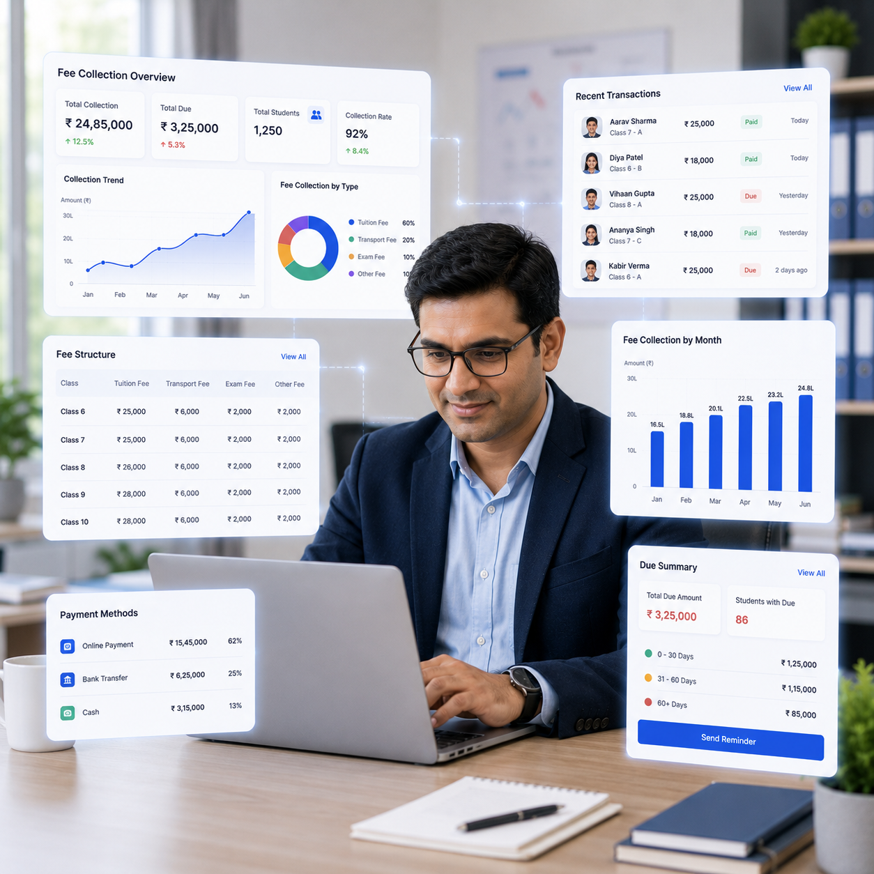 Fee Management Dashboard