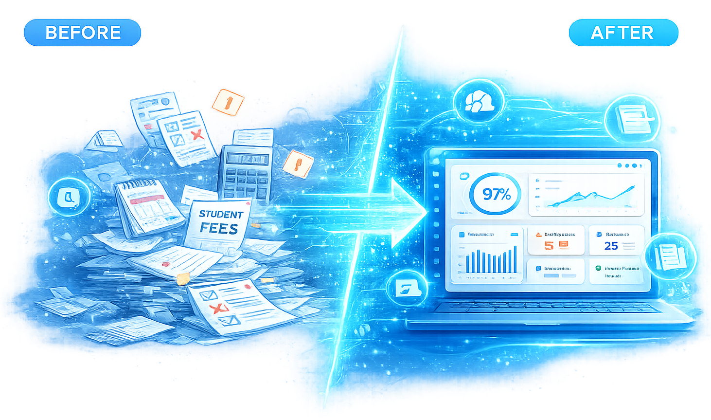 School management problems illustration