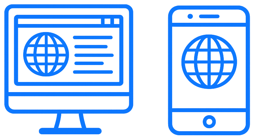 Web + Mobile Access Icon